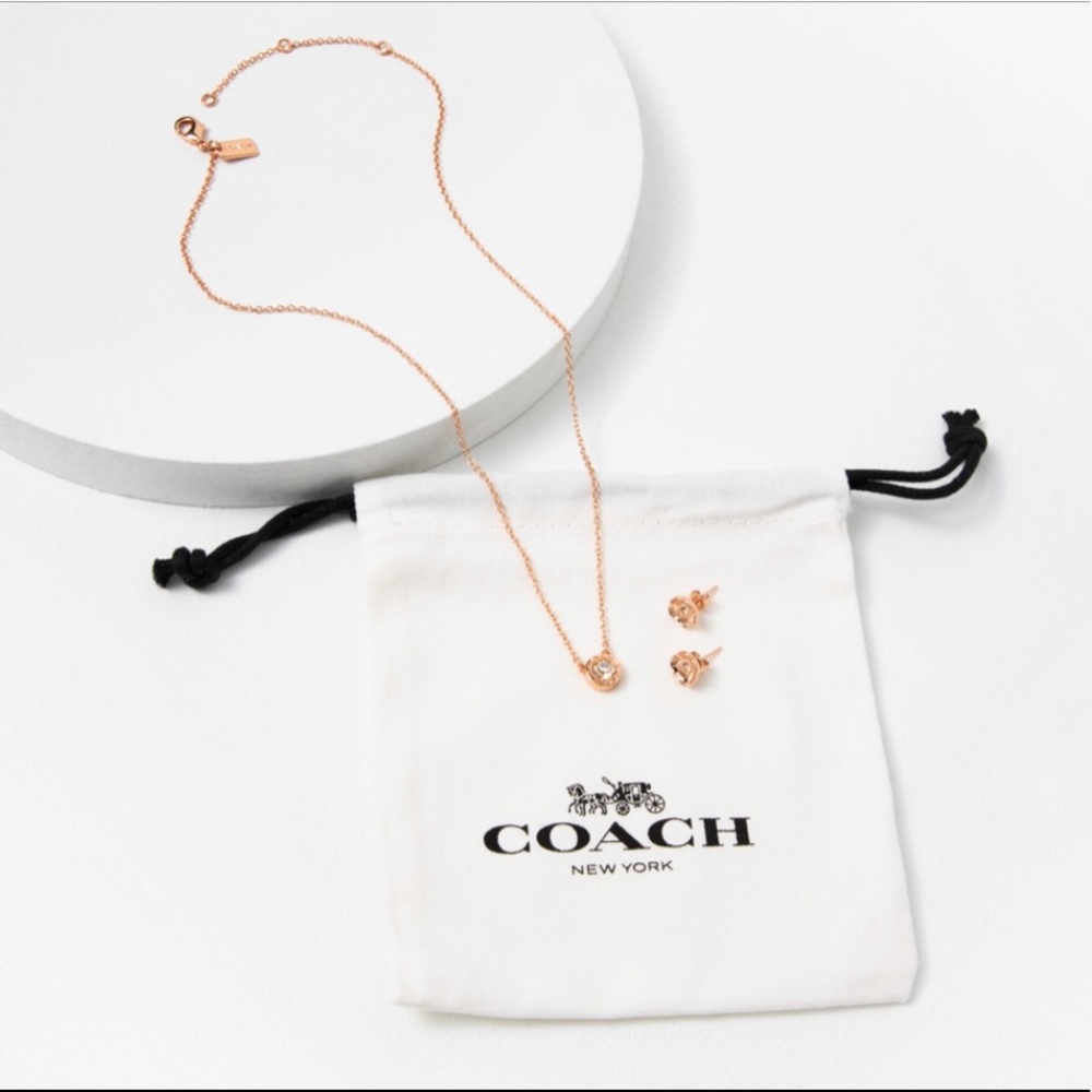 Coach Necklace and Earrings Set
